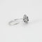 Bague 57.5 Bague fleur en or gris 18k et diamants 58 Facettes LOT E010
