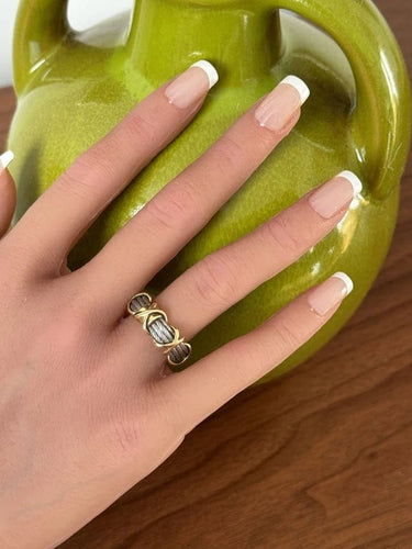 Bague 48 FRED Force 10 - Bague en or jaune 18k et acier 58 Facettes E015