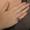 Bague 52 Bague Toi & Moi fleur d’arum en or jaune 18K, platine, rubis et diamants 58 Facettes