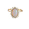 Bague 60 Bague cocktail en or jaune 18K avec opale et diamants 58 Facettes