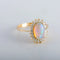 Bague 60 Bague cocktail en or jaune 18K avec opale et diamants 58 Facettes