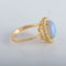Bague 60 Bague cocktail en or jaune 18K avec opale et diamants 58 Facettes
