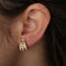 Boucles d'oreilles Boucles d’oreilles demi-jonc en or jaune 18K et diamants 58 Facettes