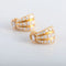 Boucles d'oreilles Boucles d’oreilles demi-jonc en or jaune 18K et diamants 58 Facettes