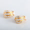 Boucles d'oreilles Boucles d’oreilles demi-jonc en or jaune 18K et diamants 58 Facettes