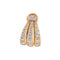 Boucles d'oreilles Boucles d’oreilles demi-jonc en or jaune 18K et diamants 58 Facettes
