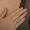 Bague 55 Solitaire - Bague en or blanc 18K avec diamant GIA 58 Facettes