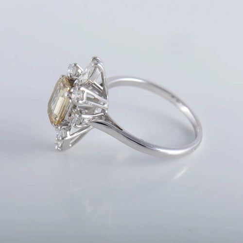 Bague 55 Solitaire - Bague en or blanc 18K avec diamant GIA 58 Facettes