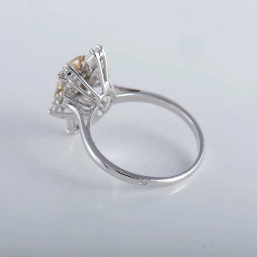 Bague 55 Solitaire - Bague en or blanc 18K avec diamant GIA 58 Facettes
