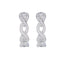 Boucles d'oreilles Boucles d’oreilles torsade en or blanc 18k et diamants 58 Facettes