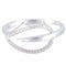 Bague 55 Bague feuille en or blanc 18K et diamants 58 Facettes