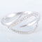 Bague 55 Bague feuille en or blanc 18K et diamants 58 Facettes