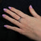 Bague 55.5 Bague feuille en or rose et or blanc 18K, diamants 58 Facettes