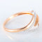 Bague 55.5 Bague feuille en or rose et or blanc 18K, diamants 58 Facettes