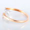 Bague 55.5 Bague feuille en or rose et or blanc 18K, diamants 58 Facettes