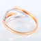 Bague 55.5 Bague feuille en or rose et or blanc 18K, diamants 58 Facettes