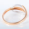 Bague 55.5 Bague feuille en or rose et or blanc 18K, diamants 58 Facettes
