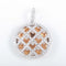 Pendentif Pendentif - Croisée de lignes en or blanc et jaune 18K et diamants 58 Facettes