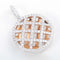 Pendentif Pendentif - Croisée de lignes en or blanc et jaune 18K et diamants 58 Facettes