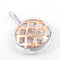 Pendentif Pendentif - Croisée de lignes en or blanc et jaune 18K et diamants 58 Facettes
