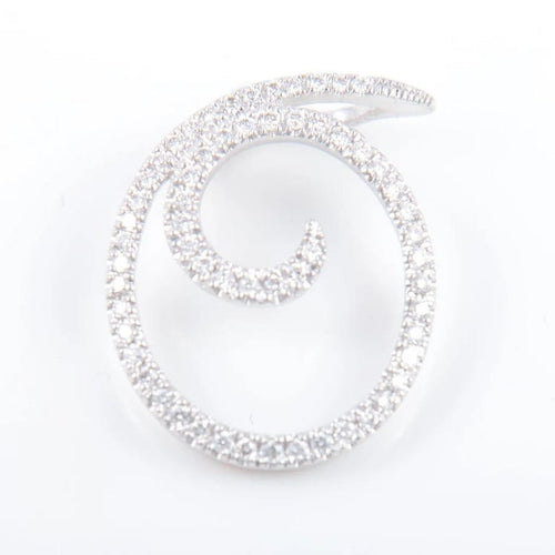 Pendentif Pendentif tourbillon en or blanc 18K et diamants 58 Facettes