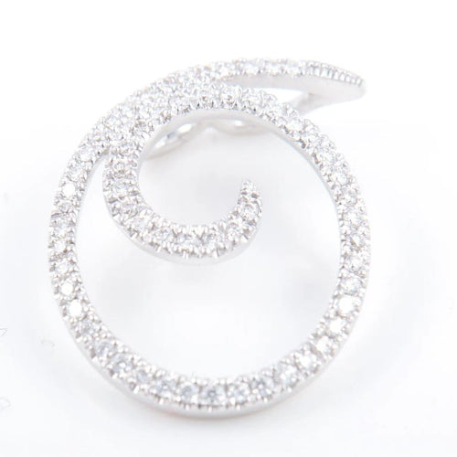 Pendentif Pendentif tourbillon en or blanc 18K et diamants 58 Facettes