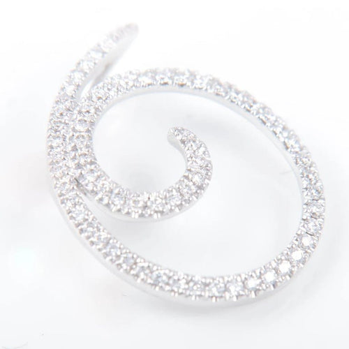 Pendentif Pendentif tourbillon en or blanc 18K et diamants 58 Facettes