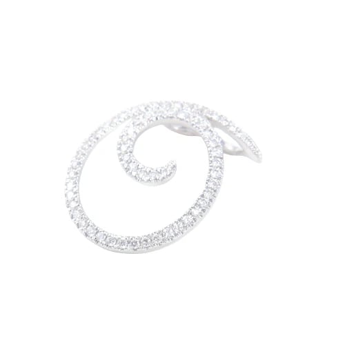 Pendentif Pendentif tourbillon en or blanc 18K et diamants 58 Facettes