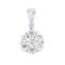 Pendentif Pendentif marguerite en or blanc 18K pavé de diamants 58 Facettes
