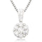 Pendentif Pendentif marguerite en or blanc 18K pavé de diamants 58 Facettes