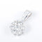 Pendentif Pendentif marguerite en or blanc 18K pavé de diamants 58 Facettes
