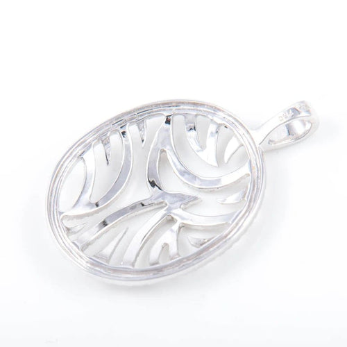 Pendentif Pendentif circulaire en or blanc 18K et diamants 58 Facettes