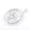Pendentif Pendentif circulaire en or blanc 18K et diamants 58 Facettes