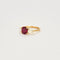 Bague 52 Bague en or jaune 18K avec rubis et diamants 58 Facettes