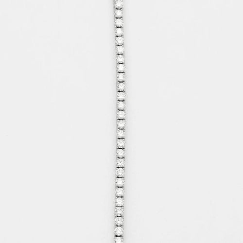 Collier Collier tennis rivière en or blanc 18K et diamants 58 Facettes