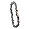 Bracelet Bracelet tressé en iolite et quartz rose, fermoir en or jaune et diamants 58 Facettes 42250018