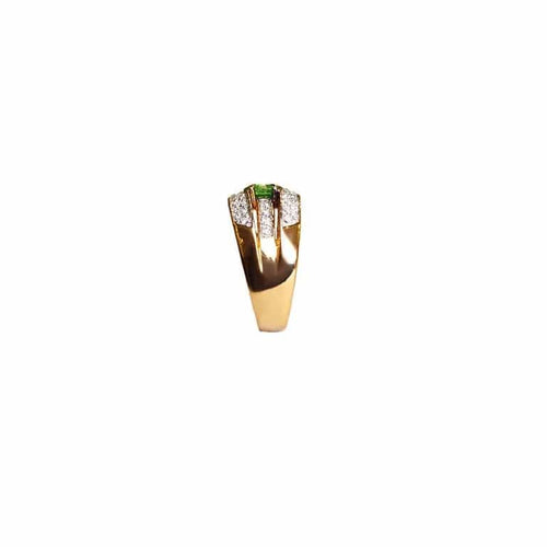 Bague 55 Bague en or jaune avec tourmaline verte et diamants 58 Facettes 41650034