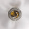 Bague 52 Bague en or jaune 750 avec topaze et diamants 58 Facettes