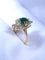 Bague 58 Bague Art déco en or jaune 750 avec émeraude et diamants 58 Facettes