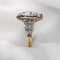 Bague 57 Bague en or jaune 750 et platine, diamants et rubis 58 Facettes