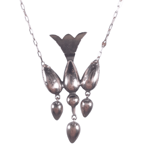 Pendentif Pendentif ancien colombe Saint-Esprit en or rose 750 et grenats 58 Facettes