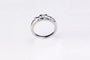 Bague 53 Bague en or blanc 18 carats avec diamant 0,15 ct 58 Facettes