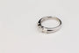 Bague 53 Bague en or blanc 18 carats avec diamant 0,15 ct 58 Facettes