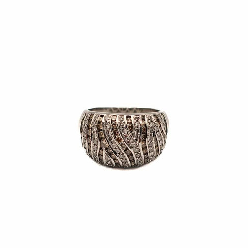 Bague 58 Bague en or blanc 18 carats sertie de diamants 58 Facettes 21025624