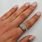 Bague 58 Bague en or blanc 18 carats sertie de diamants 58 Facettes 21025624