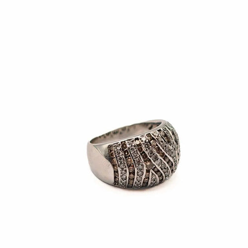 Bague 58 Bague en or blanc 18 carats sertie de diamants 58 Facettes 21025624