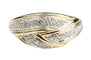 Bague 53 Bague en or bicolore 18 carats sertie de diamants 58 Facettes