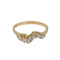 Bague 53 Bague vague en or jaune 18 carats et diamants 58 Facettes