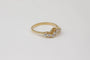 Bague 53 Bague vague en or jaune 18 carats et diamants 58 Facettes