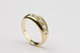 Bague 56 Bague jonc 5 diamants en or jaune 18 carats 58 Facettes